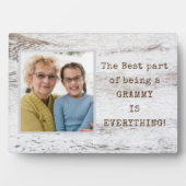 Speciale cadeau! Grammy Photo Plaque met Easel Fotoplaat (voorkant)
