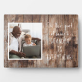 Speciale cadeau! Grootpa Foto Plaque met Easel Fotoplaat (voorkant)