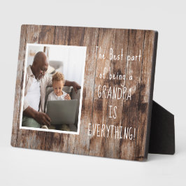Speciale cadeau! Grootpa Foto Plaque met Easel Fotoplaat