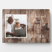 Speciale cadeau! Papa Foto Plaque met Easel Fotoplaat (voorkant)