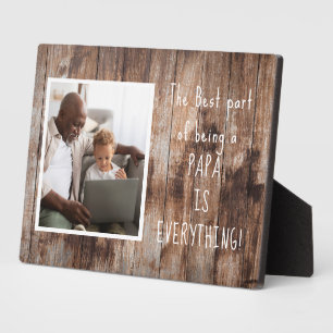 Speciale cadeau! Papa Foto Plaque met Easel Fotoplaat