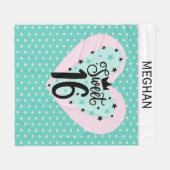 Speciale cadeau! Persoonlijke Sweet 16 Fleece Deken (Voorkant (Horizontaal))