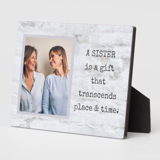 Speciale cadeau! SISTER Foto Plaque met Easel Fotoplaat (Zijkant)