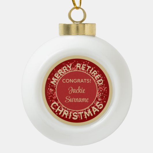 Speciale cadeau! Vroege kerstversiering in ruste Keramische Bal Ornament (Voorkant)