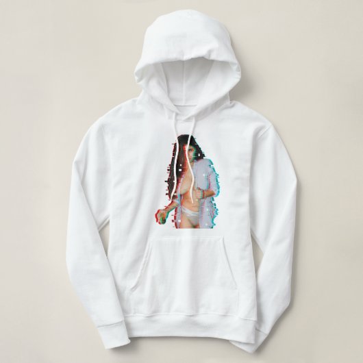 Speciale Cadeaus Mannen Mia Khalifa Glitched Art Hoodie (Design voorkant)