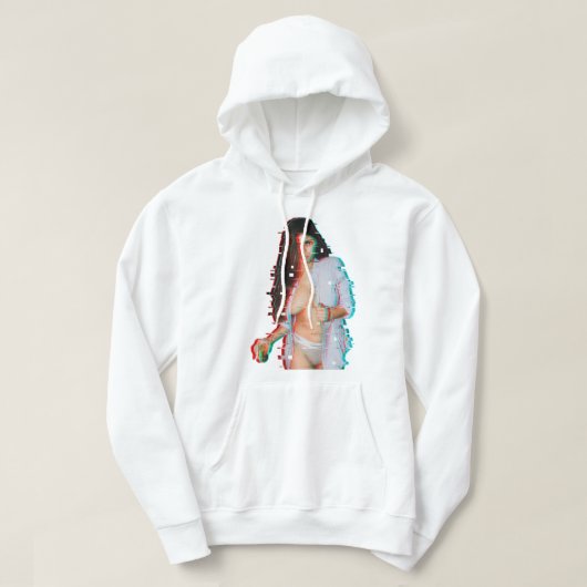 Speciale Cadeaus Mannen Mia Khalifa Glitched Art Hoodie (Design voorkant)