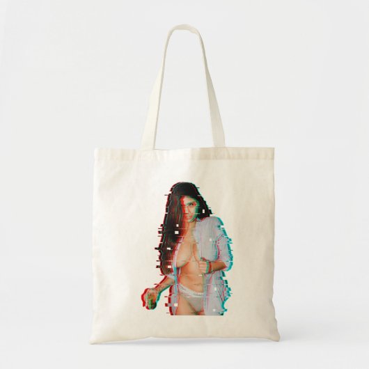 Speciale Cadeaus Mannen Mia Khalifa Glitched Art Tote Bag (Voorkant)