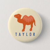Speciale Cartoon Bactrian 2 Humps Camel Ronde Button 5,7 Cm (Voorkant)