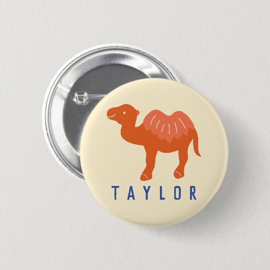 Speciale Cartoon Bactrian 2 Humps Camel Ronde Button 5,7 Cm (Voorkant /achterkant)