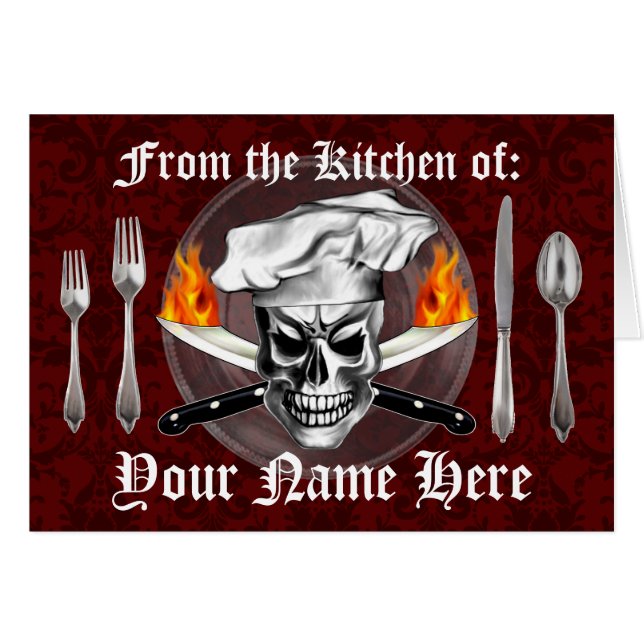 Speciale Chef Skull Recipcard (Voorkant Horizontaal)