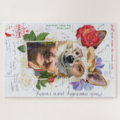 Speciale Collage Chihuahua Kunst aangepaste berich Legpuzzel (Horizontaal)
