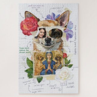 Speciale Collage Chihuahua Kunst aangepaste berich Legpuzzel