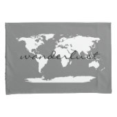 speciale coördinaten van de wereldkaart kussensloop (Voorkant-Rechts)