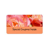 Speciale coupons Inside labels Roze Oranje Rozen (Voorkant)