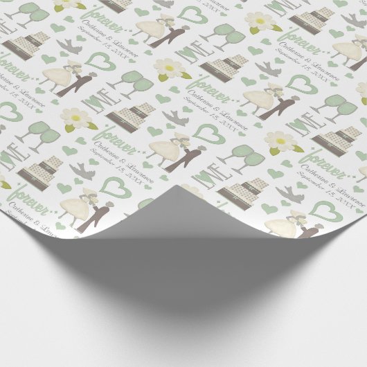 Speciale dag Afbeeldingen Persoonlijk huwelijk Cadeaupapier (Hoek)