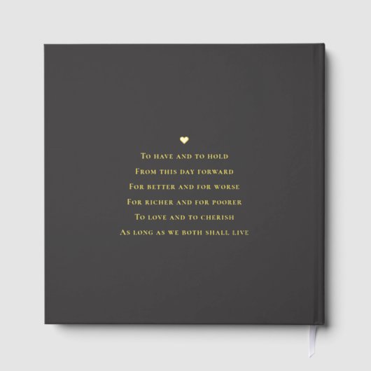 Speciale Dag Bewerkbare Kleur Folie bruiloft gaste Gastenboek (Achterkant)