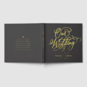 Speciale Dag Bewerkbare Kleur Folie bruiloft gaste Gastenboek (Volledig)