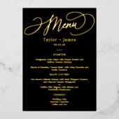 Speciale Dag ECHTE FOLIE Elegant Menu Kaart (Voorkant)