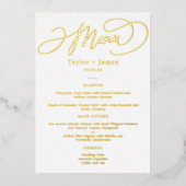 Speciale Dag ECHTE FOLIE Elegant Menu Kaart (Voorkant)