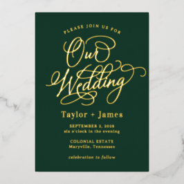 Speciale Dag ECHTE FOLIE Elegante bruiloft uitnodi Folie Uitnodiging