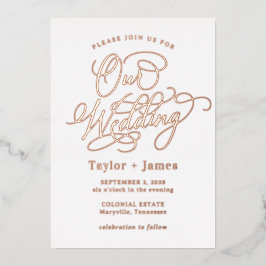 Speciale Dag ECHTE FOLIE Elegante bruiloft uitnodi Folie Uitnodiging