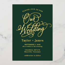 Speciale Dag ECHTE FOLIE Elegante bruiloft uitnodi Uitnodiging