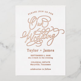 Speciale Dag ECHTE FOLIE Elegante bruiloft uitnodi Uitnodiging