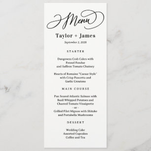 Speciale Dag EDITABLE KLEUR Bruiloft Menu Kaart