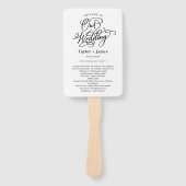 Speciale Dag EDITABLE KLEUR Huwelijksprogramma Handwaaier (Voorkant)