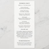 Speciale Dag EDITABLE KLEUR Huwelijksprogramma Programmakaart (Achterkant)