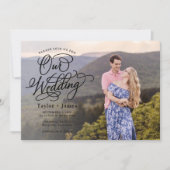 Speciale dag Elegante foto bruiloft uitnodiging (Voorkant)