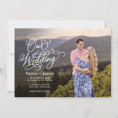 Speciale dag Elegante foto bruiloft uitnodiging (Voorkant)