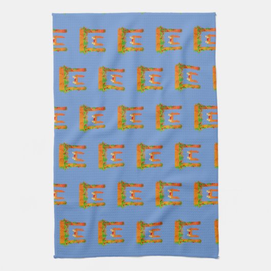 speciale dag Happy Sukkot Kitchen Towel Theedoek (Verticaal)