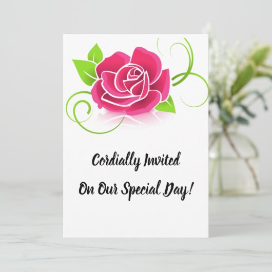 Speciale dag uitnodiging (Staand voorkant)