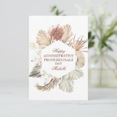 Speciale dag voor administratieve professionals bedankkaart (Staand voorkant)