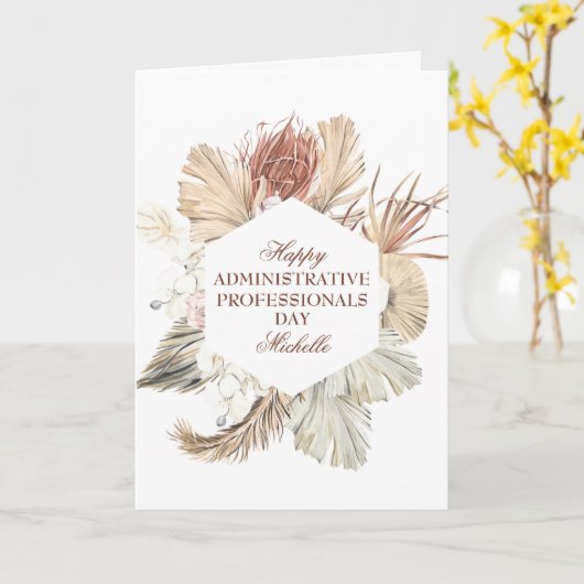 Speciale dag voor administratieve professionals kaart (Gele Bloem)