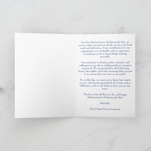 Speciale dag voor administratieve professionals kaart (Binnen)