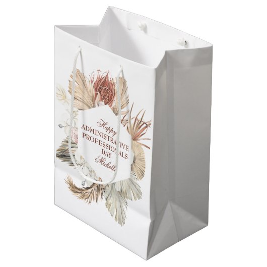 Speciale dag voor administratieve professionals medium cadeauzakje (Voorkant Gekanteld)