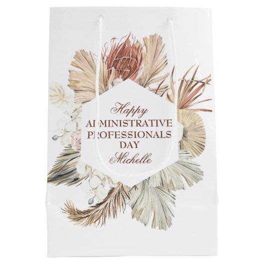 Speciale dag voor administratieve professionals medium cadeauzakje (Achterkant)