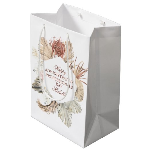 Speciale dag voor administratieve professionals medium cadeauzakje (Achterkant Gekanteld)