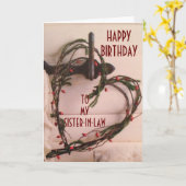 SPECIALE DAG ZOALS U OP DE WBIRTHDAY SISTER-IN-WET KAART (Gele Bloem)