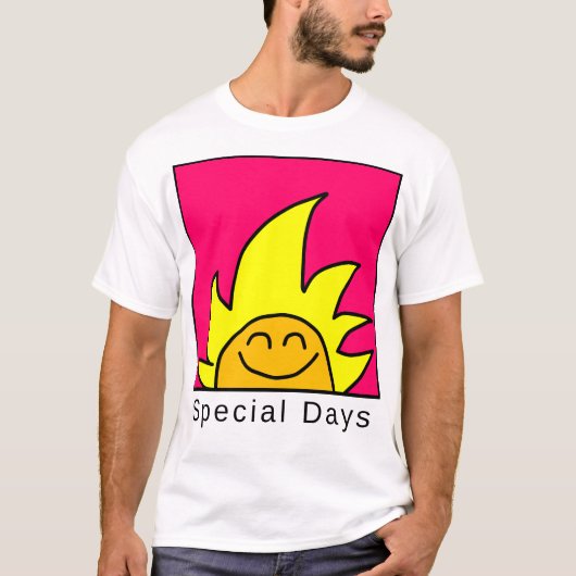 Speciale dagen pictogram Roze T-shirt (Voorkant)