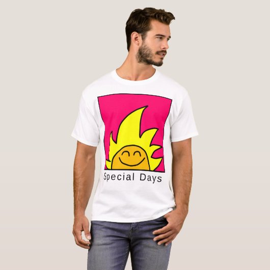 Speciale dagen pictogram Roze T-shirt (Voorkant volledig)