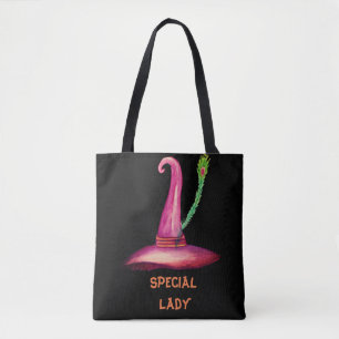 Speciale dames Halloween Heksenhoed Boodschappenta Tote Bag