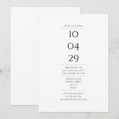 Speciale datum moderne eenvoudige verlovingsfeest kaart (Voorkant / Achterkant)