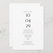 Speciale datum moderne simpele verlovingsfeest kaart (Voorkant / Achterkant)