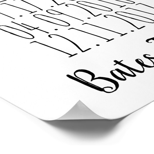 Speciale datums voor aangepaste reeks afdrukken poster (Hoek)