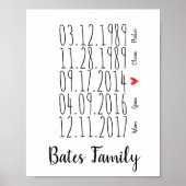 Speciale datums voor aangepaste reeks afdrukken poster (Voorkant)