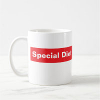 SPECIALE DIEET koffie mok, wetshandhaving humor