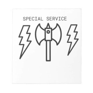 Speciale dienst notitieblok